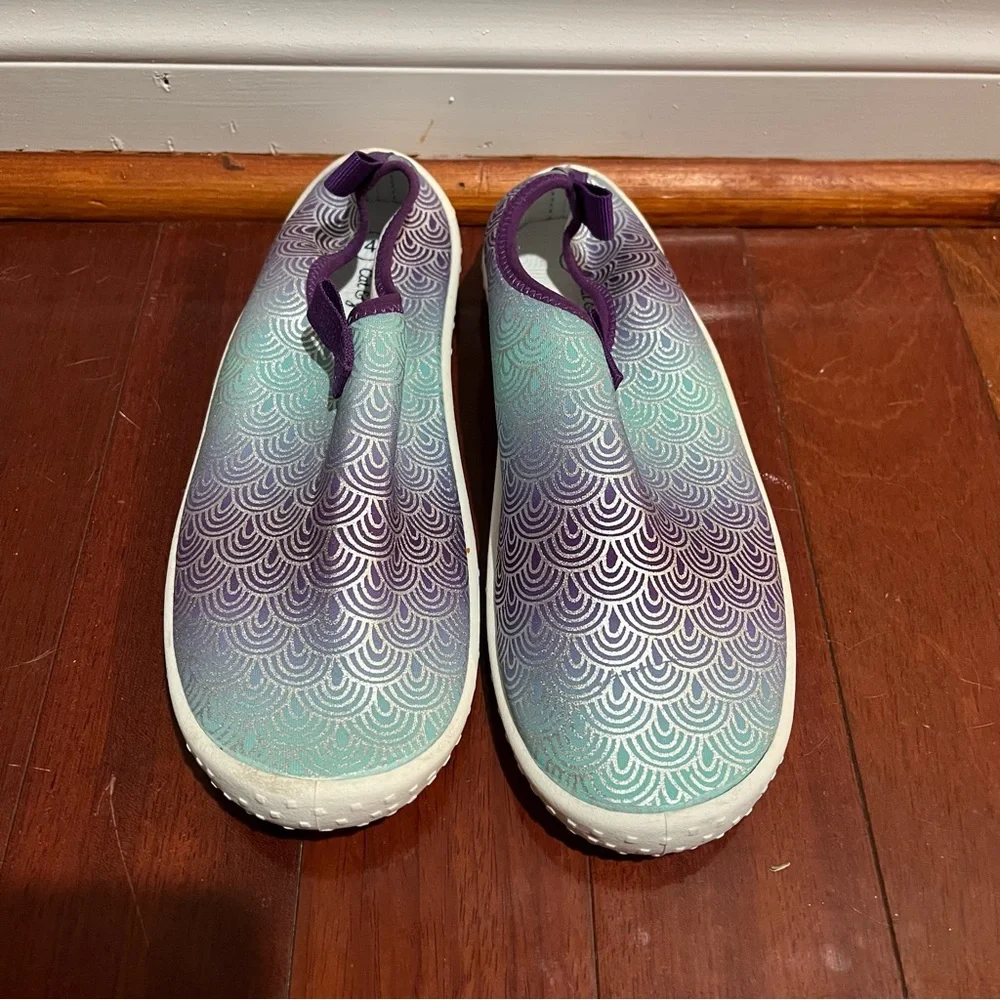 Cat & Jack Grover Slip-On Water Shoes Mermaid Teal and Purple